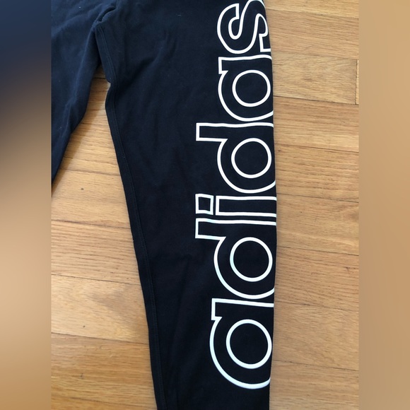 Girls Adidas joggers black and white - Picture 2 of 6